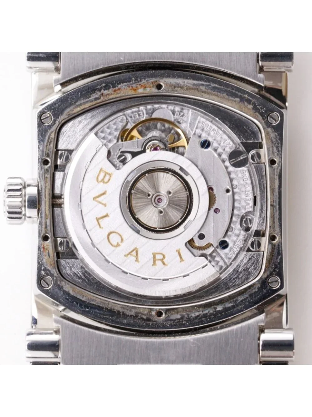 Bvlgari Assioma Stainless Steel Automatic Analog Display Black Dial Watch
